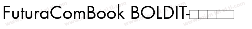 FuturaComBook BOLDIT字体转换